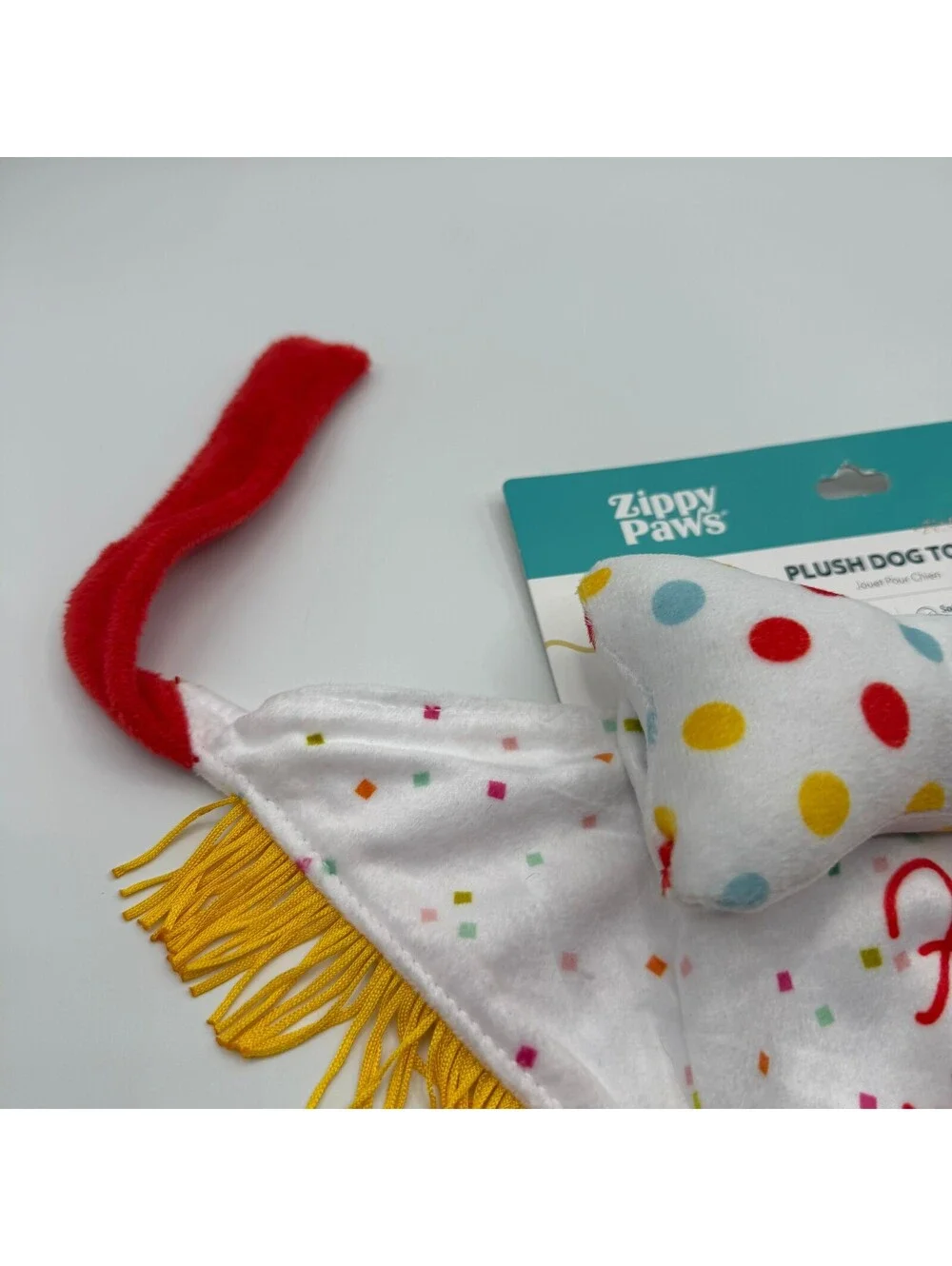 ZippyPaws Birthday Bandana and Bone 2-Pack Dog Toy Plush Zippy Paws ZP1600 NEW